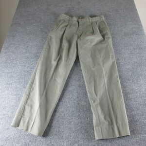 VINTAGE Levis Pants Mens 36x30 Green Officer Corps Pleated Khaki USA 90s
